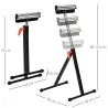 Soporte de Rodillo Plegable y Ajustable en Altura de 68-110 cm con Manivela de Bloqueo Carga Máx. 60kg / 90kg Ca... - Ogal.Es