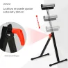 Soporte de Rodillo Plegable y Ajustable en Altura de 68-110 cm con Manivela de Bloqueo Carga Máx. 60kg / 90kg Ca... - Ogal.Es