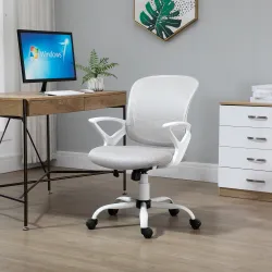 Silla de Oficina Silla de Escritorio de Malla Transpirable Basculante con Altura Ajustable Asiento Giratorio 360... - Ogal.Es