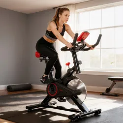 Bicicleta Estática Ciclo Indoor con Pantalla LCD Pulsómetro Sillín y Manillar Ajustables en Altura Volante de In... - Ogal.Es