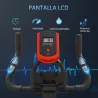 Bicicleta Estática Ciclo Indoor con Pantalla LCD Pulsómetro Sillín y Manillar Ajustables en Altura Volante de In... - Ogal.Es