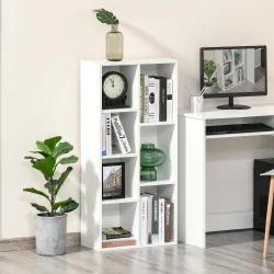 Estantería para Libros Librería de Madera con 7 Compartimentos de Almacenaje Plantas Archivos para Sala de Estar... - Ogal.Es