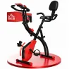 Bicicleta Estática Plegable 3 en 1 con Respaldo y 8 Niveles Resistencia Magnética, Bicicleta Estática para Casa ... - Ogal.Es