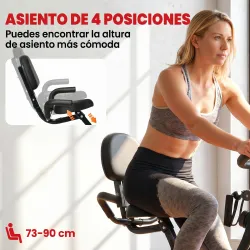 Bicicleta Estática Plegable 3 en 1 con Respaldo y 8 Niveles Resistencia Magnética, Bicicleta Estática para Casa ... - Ogal.Es
