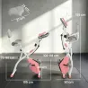 Bicicleta Estática Plegable 3 en 1 con Respaldo y 8 Niveles Resistencia Magnética, Bicicleta Estática en Casa Aj... - Ogal.Es