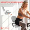 Bicicleta Estática Plegable 3 en 1 con Respaldo y 8 Niveles Resistencia Magnética, Bicicleta Estática en Casa Aj... - Ogal.Es
