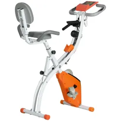 Bicicleta Estatica Plegable 3 en 1 con Respaldo y 8 Niveles Resistencia Magnética Bicicleta Estatica en Casa Aju... - Ogal.Es