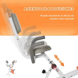 Bicicleta Estatica Plegable 3 en 1 con Respaldo y 8 Niveles Resistencia Magnética Bicicleta Estatica en Casa Aju... - Ogal.Es