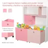 Estantería de Madera Infantil Librería para Niños con 4 Compartimentos 1 Puerta y 2 Cajones Extraíbles con Rueda... - Ogal.Es
