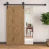 6FT/183cm Herraje para Puerta Corredera Kit de Puerta Corrediza de Madera con Guía de Suelo Riel de Acero al Car... - Ogal.Es