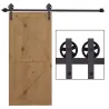 6FT/183cm Herraje para Puerta Corredera Kit de Puerta Corrediza de Madera con Guía de Suelo Riel de Acero al Car... - Ogal.Es