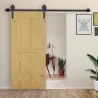 6FT/183cm Herraje para Puerta Corredera Kit de Puerta Corrediza de Madera con Guía de Suelo Riel de Acero al Car... - Ogal.Es