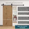 6FT/183cm Herraje para Puerta Corredera Kit de Puerta Corrediza de Madera con Guía de Suelo Riel de Acero al Car... - Ogal.Es