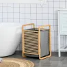 Cesto para Ropa Sucia de Bambú Cesto Rectangular de Ropa Portátil con Tapa y Bolsa Extraíble Mueble de Baño Dorm... - Ogal.Es