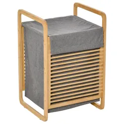 Cesto para Ropa Sucia de Bambú Cesto Rectangular de Ropa Portátil con Tapa y Bolsa Extraíble Mueble de Baño Dorm... - Ogal.Es