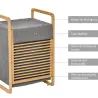 Cesto para Ropa Sucia de Bambú Cesto Rectangular de Ropa Portátil con Tapa y Bolsa Extraíble Mueble de Baño Dorm... - Ogal.Es