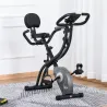 Bicicleta Estática Plegable Resistencia Magnética Ajustable de 8 Niveles con Sensor de Pulso Pantalla LCD Sillín... - Ogal.Es