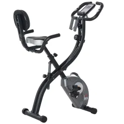 Bicicleta Estática Plegable Resistencia Magnética Ajustable de 8 Niveles con Sensor de Pulso Pantalla LCD Sillín... - Ogal.Es