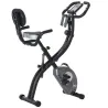 Bicicleta Estática Plegable Resistencia Magnética Ajustable de 8 Niveles con Sensor de Pulso Pantalla LCD Sillín... - Ogal.Es