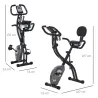 Bicicleta Estática Plegable Resistencia Magnética Ajustable de 8 Niveles con Sensor de Pulso Pantalla LCD Sillín... - Ogal.Es