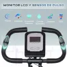 Bicicleta Estática Plegable Resistencia Magnética Ajustable de 8 Niveles con Sensor de Pulso Pantalla LCD Sillín... - Ogal.Es