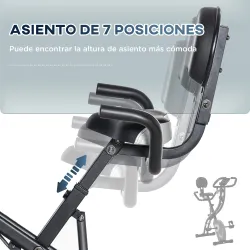 Bicicleta Estática Plegable Resistencia Magnética Ajustable de 8 Niveles con Sensor de Pulso Pantalla LCD Sillín... - Ogal.Es