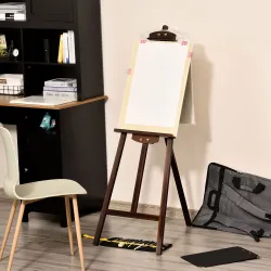 Caballete de Pintura de Madera con Ángulo Ajustable 75° Soporte Trípode y Pincel para Lienzos 51,5x71,5x134,5 cm... - Ogal.Es