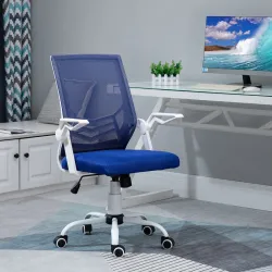 Silla de Oficina Ergonómica Silla Escritorio Giratoria con Altura Ajustable Reposabrazos Abatible 62,5x55x94-104... - Ogal.Es