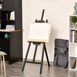 Caballete de Pintura de Madera Caballete de Dibujo con Ángulo Ajustable de 75° Soporte Trípode y Pincel para Lie... - Ogal.Es