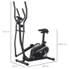 Bicicleta Elíptica con Resistencia Magnética Ajustable de 8 Niveles Bicicleta de Fitness con Sillín Regulable Pa... - Ogal.Es