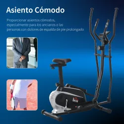 Bicicleta Elíptica con Resistencia Magnética Ajustable de 8 Niveles Bicicleta de Fitness con Sillín Regulable Pa... - Ogal.Es