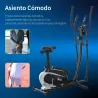Bicicleta Elíptica con Resistencia Magnética Ajustable de 8 Niveles Bicicleta de Fitness con Sillín Regulable Pa... - Ogal.Es
