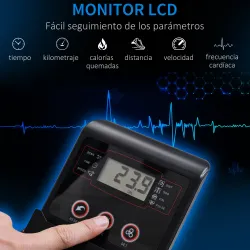 Bicicleta Elíptica con Resistencia Magnética Ajustable de 8 Niveles Bicicleta de Fitness con Sillín Regulable Pa... - Ogal.Es