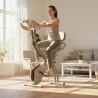 Bicicleta Estática Plegable 3 en 1 con Respaldo y 8 Niveles Resistencia Magnética, Bicicleta Estática en Casa Aj... - Ogal.Es