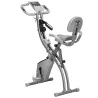 Bicicleta Estática Plegable 3 en 1 con Respaldo y 8 Niveles Resistencia Magnética, Bicicleta Estática en Casa Aj... - Ogal.Es