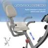 Bicicleta Estática Plegable 3 en 1 con Respaldo y 8 Niveles Resistencia Magnética, Bicicleta Estática en Casa Aj... - Ogal.Es