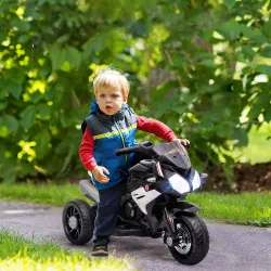 Moto Eléctrica Infantil con 3 Ruedas Trimoto para Niños de +3 Años con Batería 6V Recargable Funciones de Música... - Ogal.Es