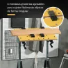 Banco de Trabajo Ajustable en Altura con 4 Clavijas Giratorias Tableros Ajustables en Ángulo y Distancia - Ogal.Es