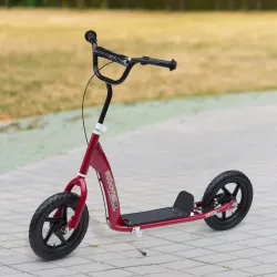Patinete para Niños de 5-12 Años Scooter de 2 Ruedas Grandes de 12 Pulgadas con Freno y Manillar Ajustable en Al... - Ogal.Es