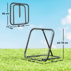 Red de Rebote Plegable Reboteador Ajustable en Ángulo de 5 Niveles para Entrenamiento de Fútbol Tenis Béisbol De... - Ogal.Es