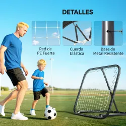 Red de Rebote Plegable Reboteador Ajustable en Ángulo de 5 Niveles para Entrenamiento de Fútbol Tenis Béisbol De... - Ogal.Es