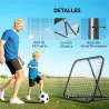 Red de Rebote Plegable Reboteador Ajustable en Ángulo de 5 Niveles para Entrenamiento de Fútbol Tenis Béisbol De... - Ogal.Es
