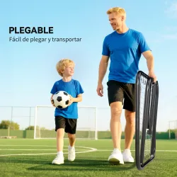 Red de Rebote Plegable Reboteador Ajustable en Ángulo de 5 Niveles para Entrenamiento de Fútbol Tenis Béisbol De... - Ogal.Es