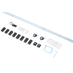 Herraje para Puerta Corredera 186 cm Kit de Accesorios para Puerta Corrediza de Madera con Riel de Metal - Ogal.Es