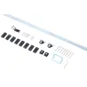 Herraje para Puerta Corredera 186 cm Kit de Accesorios para Puerta Corrediza de Madera con Riel de Metal - Ogal.Es
