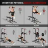 Barra de Dominadas Torre Entrenamiento Energía Power Tower Estación Pull Up Multifuncional Altura Ajustable 181-... - Ogal.Es