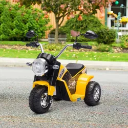 Moto Eléctrica Infantil con 3 Ruedas Moto Eléctrica para Niños de 18-36 Meses Triciclo a Batería 6V con Faro Boc... - Ogal.Es