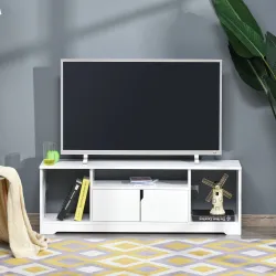 Mueble de TV para Televisor de hasta 42" Mesa para TV de Salón Moderna con Armario de Doble Puerta y 3 Compartim... - Ogal.Es