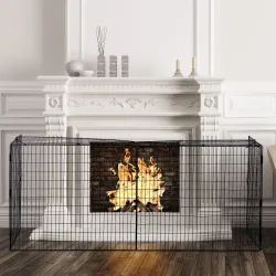 Salvachispas para Chimenea con Longitud Ajustable 81,5-160x44x68 cm Protector de Chimenea con Alambre de Metal N... - Ogal.Es