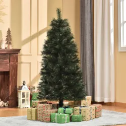 Árbol de Navidad 150 cm Artificial con 219 Agujas de Pino de PVC Ignífugo Base Plegable y Soporte de Acero Monta... - Ogal.Es